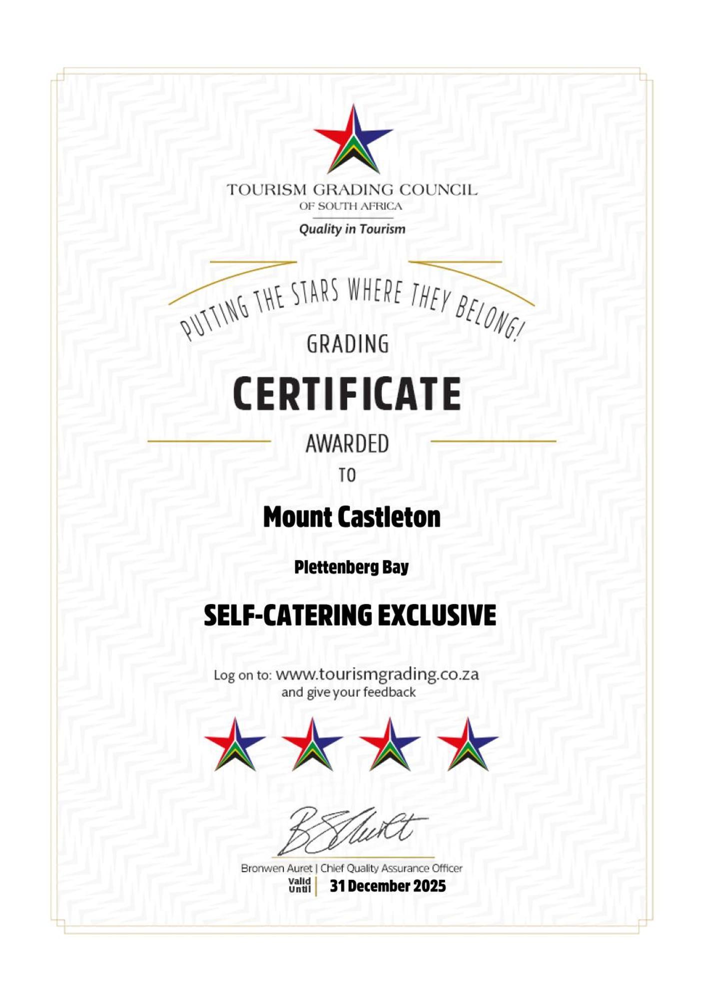 Mount Castleton Apartment Plettenberg Bay Ngoại thất bức ảnh